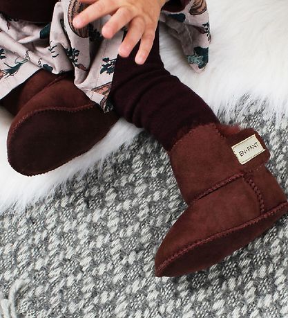 En Fant Lammeskindsfutter m. For - Bordeaux