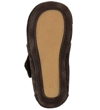 En Fant Hjemmesko - Brun m. Leoprint 