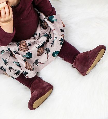 En Fant Hjemmesko - Bordeaux m. Velcro