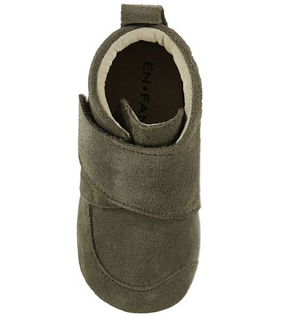 En Fant Hjemmesko - Grøn Suede