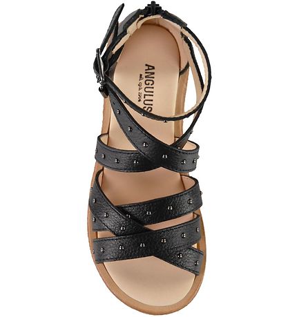 Angulus Sandals - Black w. Rivets Angulus Sandals - Black w. Rivets