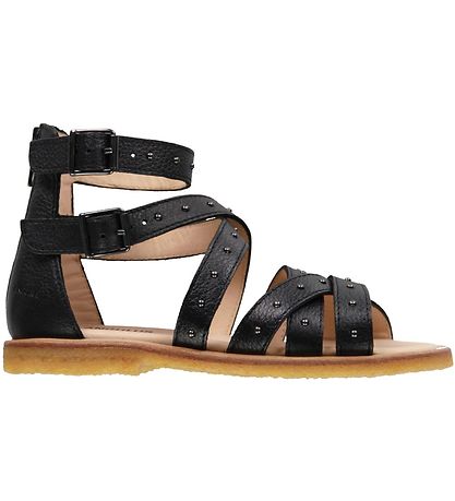 Angulus Sandals - Black w. Rivets Angulus Sandals - Black w. Rivets