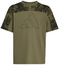 adidas Performance T-shirt - J Camo - Olistr/Junink