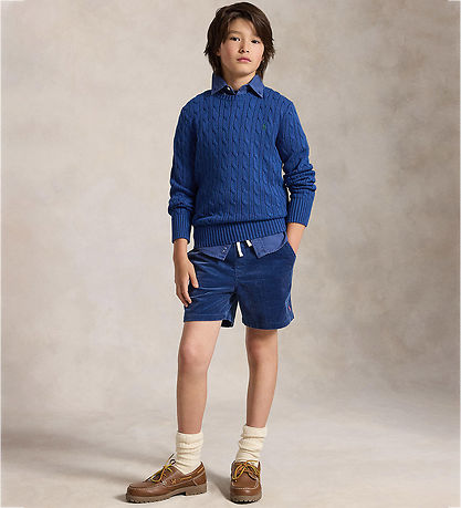 Polo Ralph Lauren Bluse - Strik - Cable - Dusty Azure