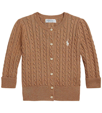 Polo Ralph Lauren Cardigan - Strik - Cable - Camel Heather