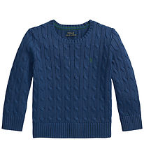 Polo Ralph Lauren Bluse - Strik - Cable - Dusty Azure