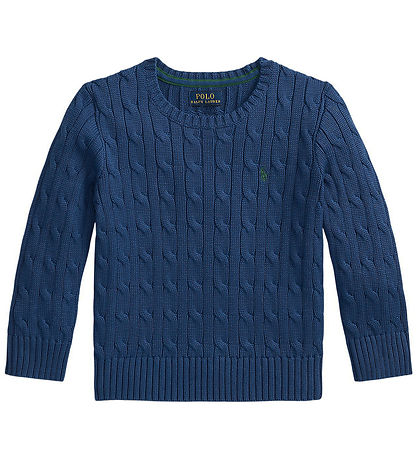 Polo Ralph Lauren Bluse - Strik - Cable - Dusty Azure