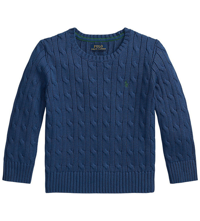 Polo Ralph Lauren Bluse - Strik - Cable - Dusty Azure