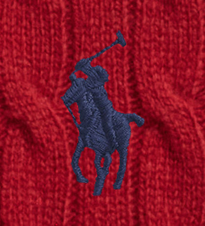 Polo Ralph Lauren Bluse - Uld - Strik - Cable - Fireside Red