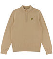 Lyle & Scott Bluse m. Lynlås - Strik - Sand Storm