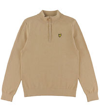 Lyle & Scott Bluse m. Lynlås - Strik - Sand Storm