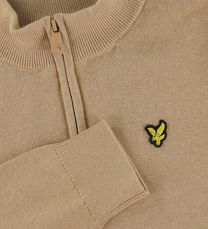 Lyle & Scott Bluse m. Lynlås - Strik - Sand Storm