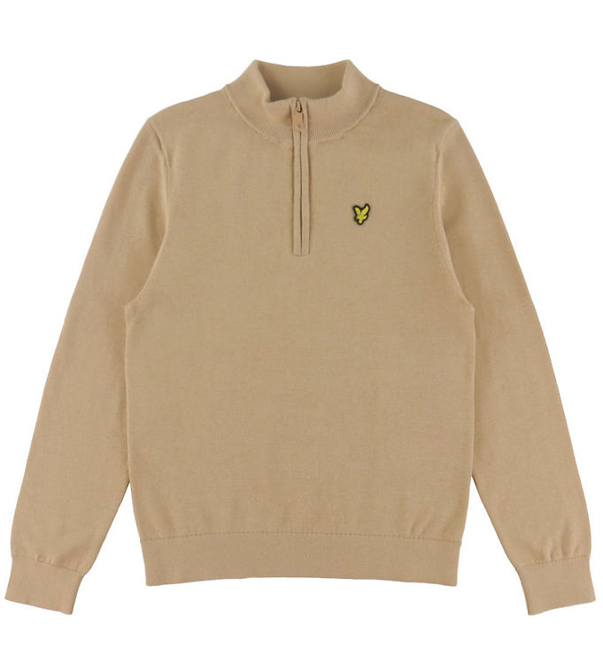 Lyle & Scott Bluse m. Lynlås - Strik - Sand Storm