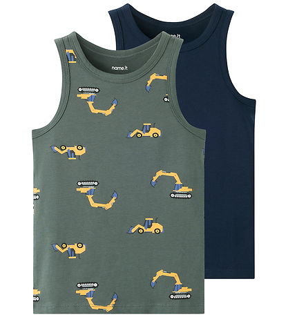 Name It Undertrøje - NmmTank - 2-pak - Urban Chic/Dark Sapphire