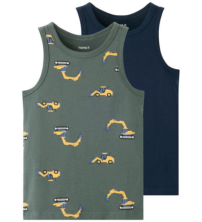 Name It Undertrøje - NmmTank - 2-pak - Urban Chic/Dark Sapphire