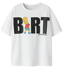 Name It T-shirt - NkmJuniper - Bright White m. Bart Simpson