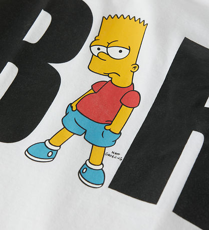 Name It T-shirt - NkmJuniper - Bright White m. Bart Simpson