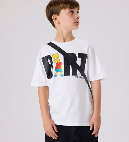 Name It T-shirt - NkmJuniper - Bright White m. Bart Simpson