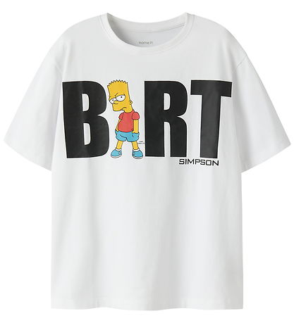 Name It T-shirt - NkmJuniper - Bright White m. Bart Simpson