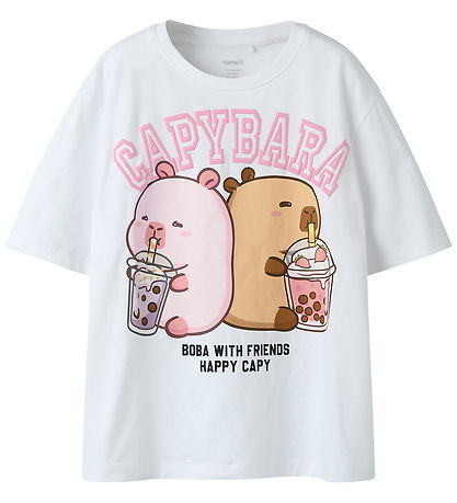 Name It T-shirt - NkfJyssa - Capybara - Bright White
