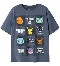 Name It T-shirt - NkmJis - Pokémon - Vintage Indigo