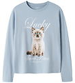 Name It Bluse - NkfVotea - Subdued Blue/Kitten