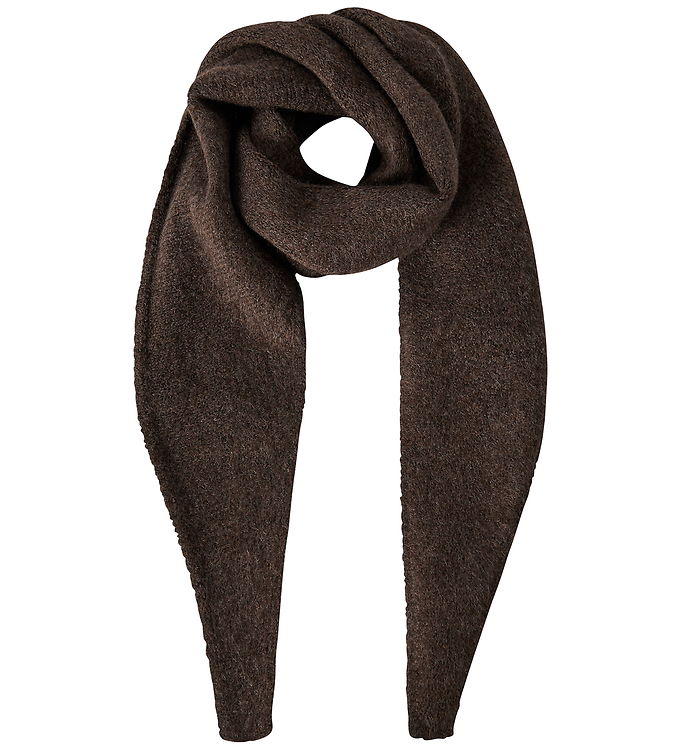 LMTD Tørklæde - Strik - NlfLodet - Chocolate Brown