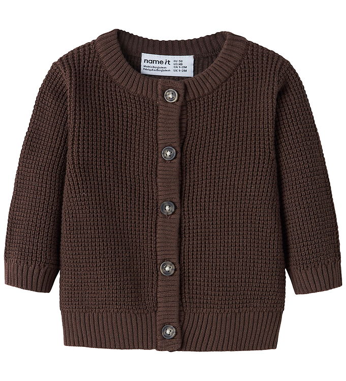 Name It Cardigan - Strik - NbnBubba - French Roast