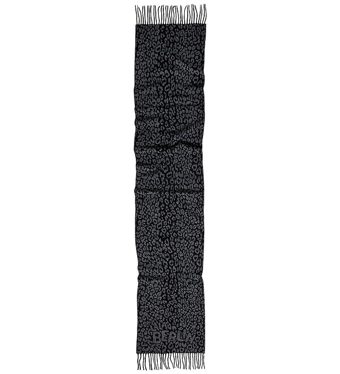 Lala Berlin Tørklæde - Uld - 180x38 cm - Black Leo
