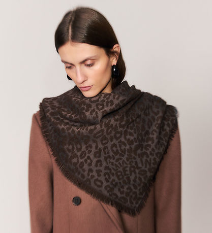Lala Berlin Tørklæde - 248x60 - Leo Jacquard Taupe Brown