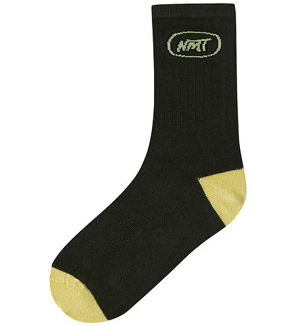 Name It Strømper - 3-pak - NkmLoic - Cloud Dancer/Green Milieu/P