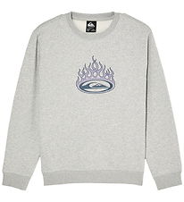 Quiksilver Sweatshirt - Graphic Crew - Light Grey Heather