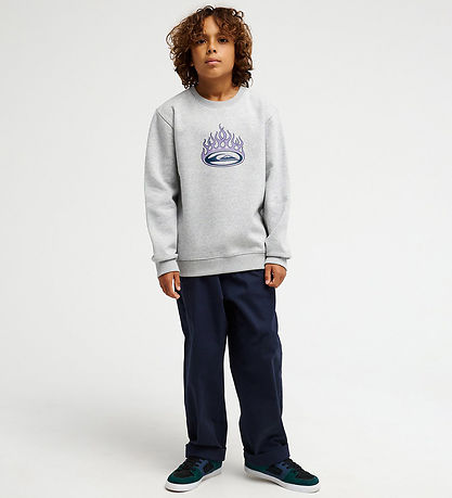 Quiksilver Sweatshirt - Graphic Crew - Light Grey Heather