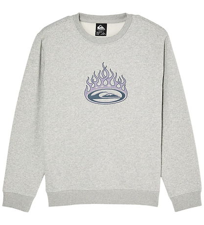 Quiksilver Sweatshirt - Graphic Crew - Light Grey Heather
