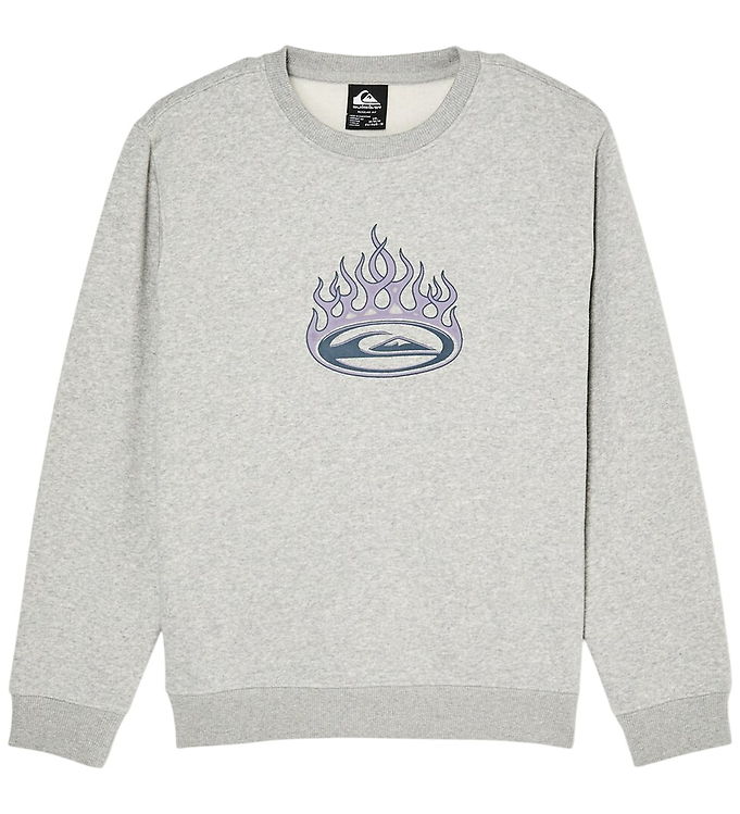 Quiksilver Sweatshirt - Graphic - Lysegråmeleret m. Print