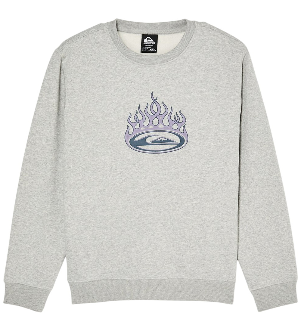 Quiksilver Sweat-shirt - Graphique Crew - Light Grey Heather - Quiksilver - 12 ans 152 - Sweat-shirt 36$
