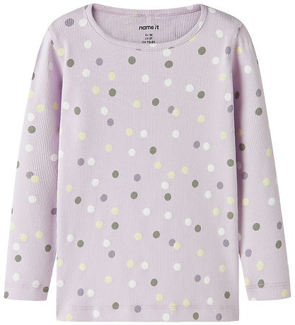 Name It Bluse - Rib - NmfDottia - Lavender Fog