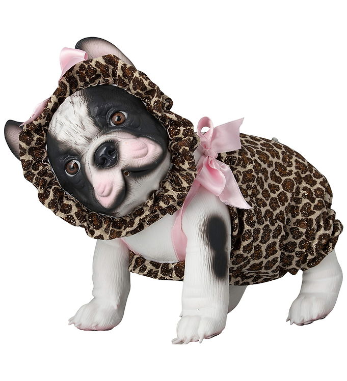 Asi Dukke - 32 cm - Lily The Bulldog - Leopard Romper