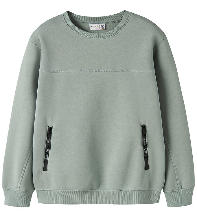 NAME IT Sweatshirt Leo Green Milieu