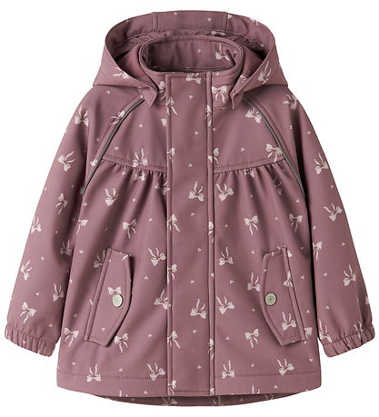 Name it Softshell Jakke - NmfAlfa08 - Wisful Mauve/Heart Bow