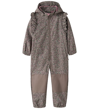 Name it Softshelldragt m. Fleece - NmfAlfa08 - Brown Lentil/Flow