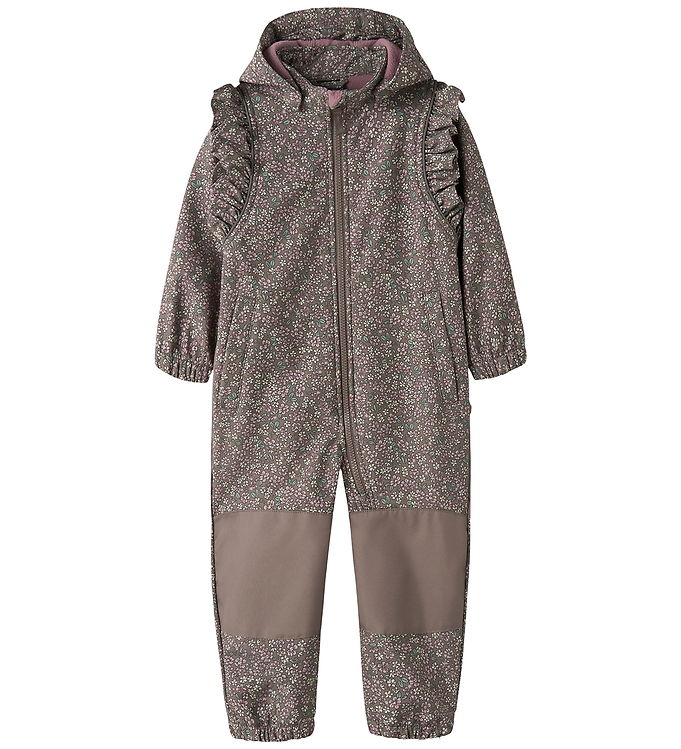 Name it Softshelldragt m. Fleece - NmfAlfa08 - Brown Lentil/Flow