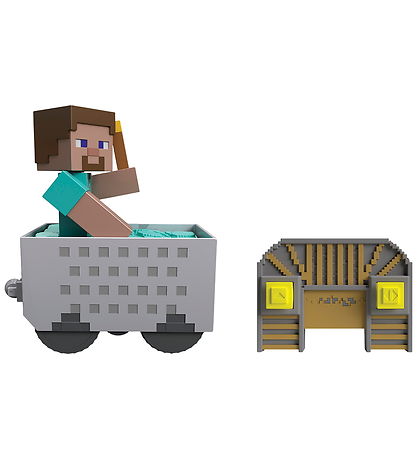 Minecraft Fjernstyret Bil - RC Steve m. Minecraft Wagon