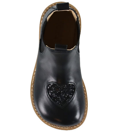 Angulus Støvler - Black/Black Glitter/Black Elastic