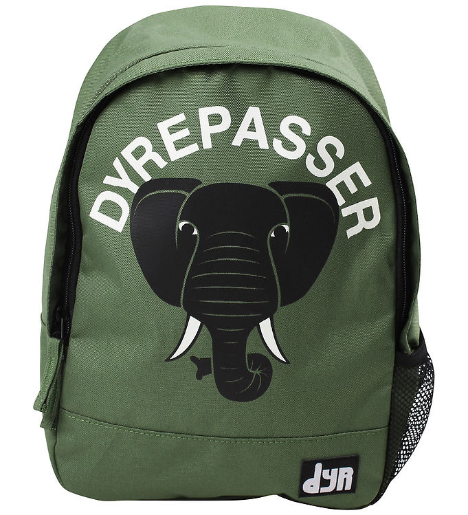 DYR-Cph Børnehavetaske - Dyrpasser - Khaki m. Elefant