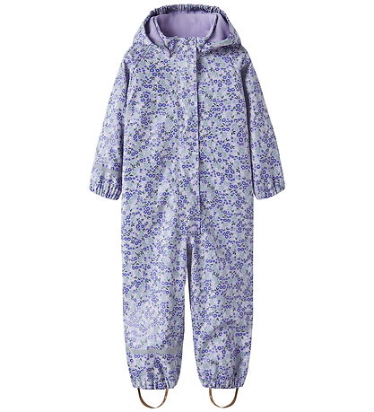Name It Regndragt m. Fleece - NmfDry10 - AOP - Lavender