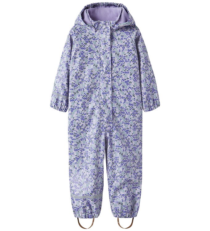 Name It Regndragt m. Fleece - NmfDry10 - AOP - Lavender