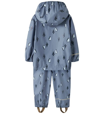 Name It Regntøj m. Seler - NmmDry10 - AOP - Country Blue