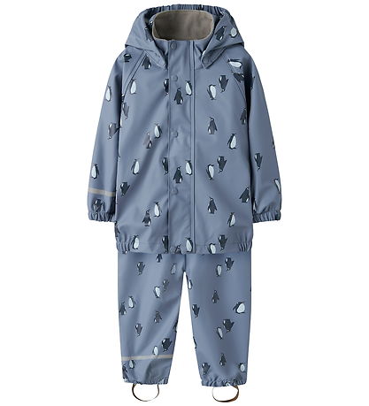 Name It Regntøj m. Seler - NmmDry10 - AOP - Country Blue
