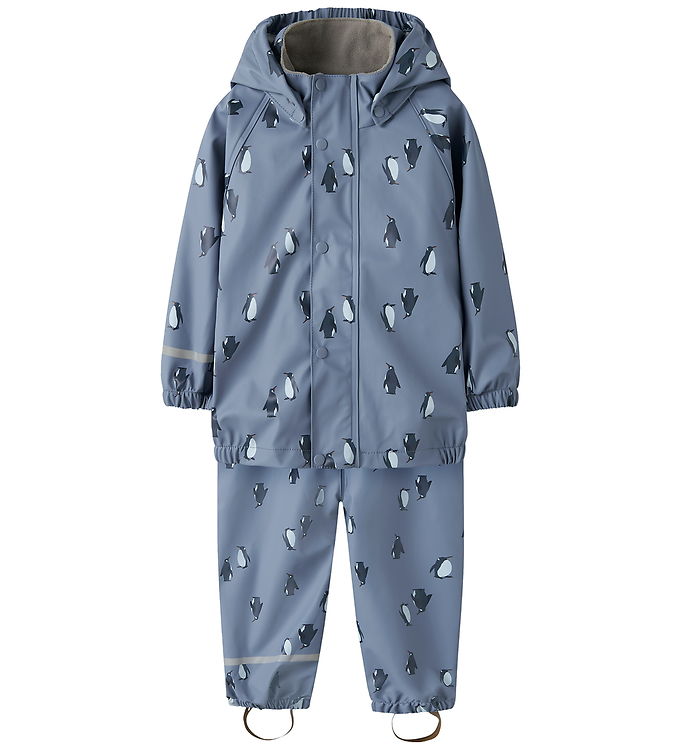 Name It Regntøj m. Seler - NmmDry10 - AOP - Country Blue